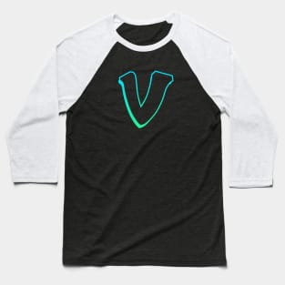 Letter V - Outline Baseball T-Shirt